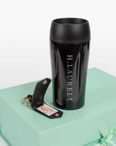 Termosmugg & nyckelring, dam