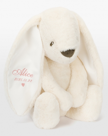 Cremefärgad kanin med rosa brodyr