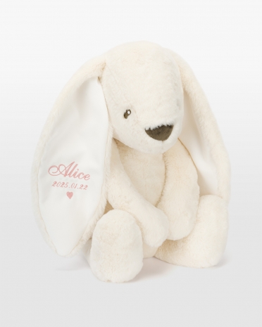 Cremefärgad kanin med rosa brodyr