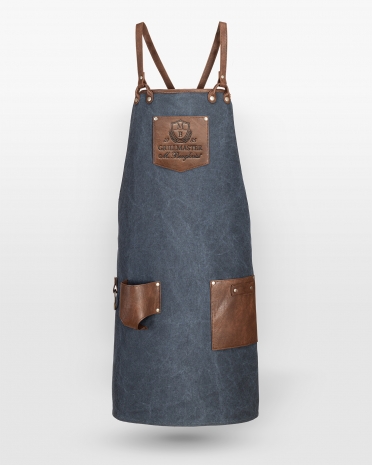 Brunt och marint förkläde med namn