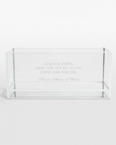 Ljuslåda med namn, vit - Quote