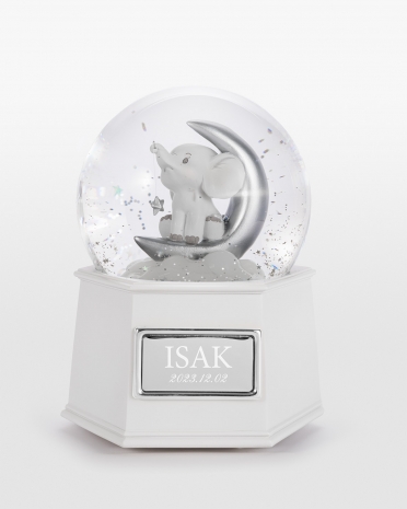 snöglob med personlig gravyr
