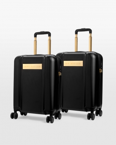 2-pack svarta kabinväskor till smekmånaden