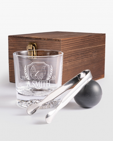 Whiskyset med gravyr - Hunting