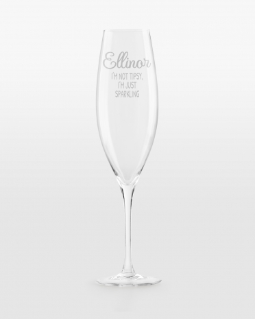 Champagneglas med personlig gravyr