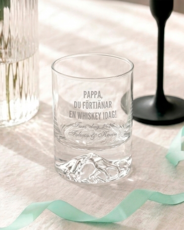 Whiskeyglas med personlig gravyr till pappa