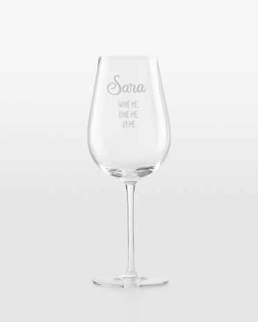 Glas med personlig gravyr