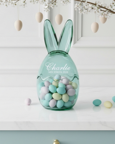 Påskägg i glas med namn, mint