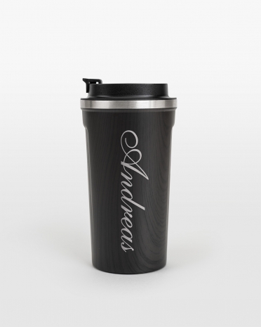 termosmugg som graveras med valfritt namn