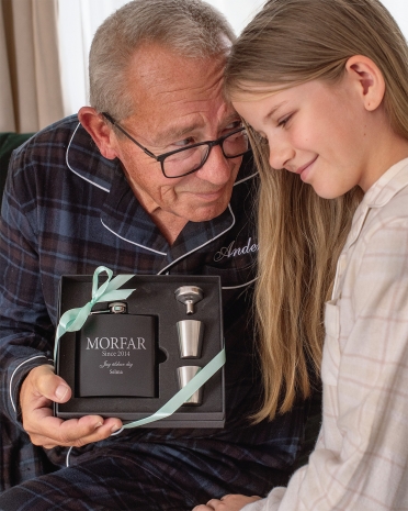 Fickplunta med personlig gravyr till pappa