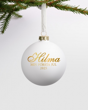 Personligt graverade julgranskulor