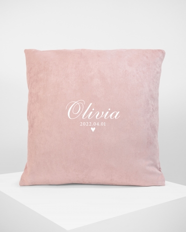 Kuddfodral med namn Pink - Dream Heart