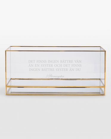 Ljuslykta i guld med personlig gravyr