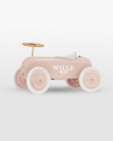 rosa sparkbil med namn