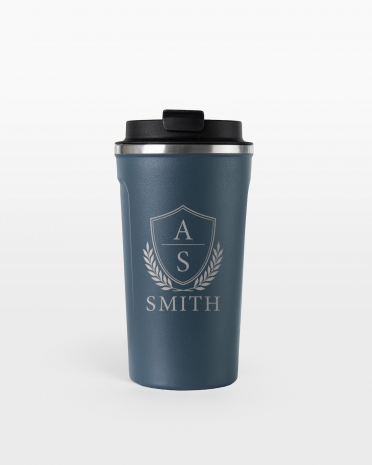 Personligt graverad termosmugg i blått