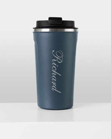 Travel mug Blue - Script