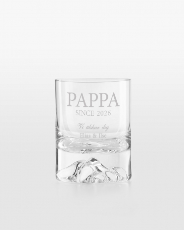 Graverat whiskyglas till fars dag