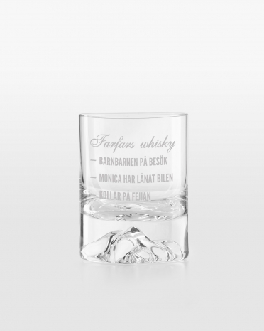 Graverat whiskyglas
