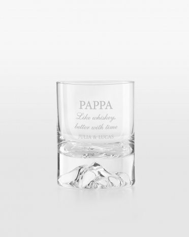 graverat whiskyglas till pappa