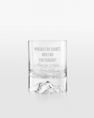 Graverat whiskyglas med namn