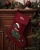 Julstrumpa med broderat namn och ett fint dinosauriemotiv