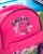 Skolryggsäck i cerise med kattmotiv och valfritt namn