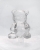 Julkula i glas med gulligt björnmotiv