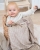 Gosig brun babyfilt med broderat namn och datum