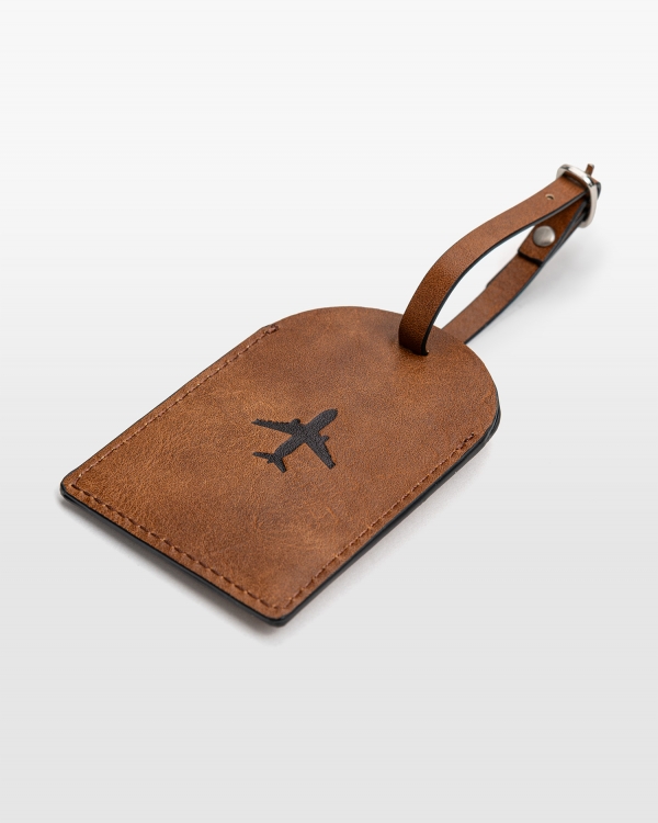Brun bagagetag