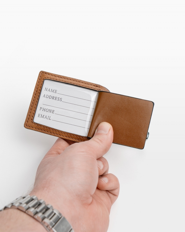 Bagagetag med adressuppgifter