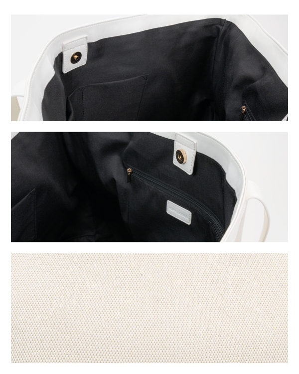 Strandväska med namn, Creme - Pristine