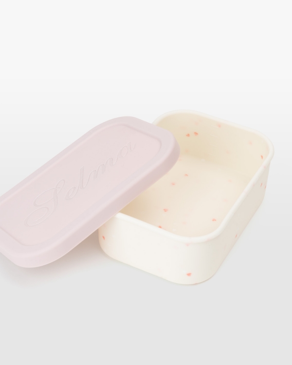 Matlåda för barn i silikon, creme - Hearts