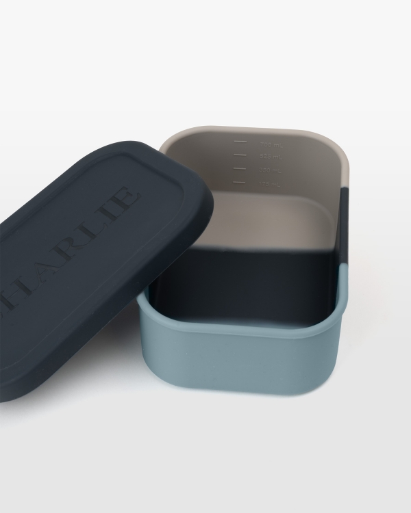 Matlåda för barn i silikon, marinblå - Sky