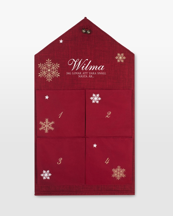 adventskalender för paket med personligt tryck