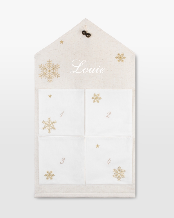 julkalender med fickor och tryck