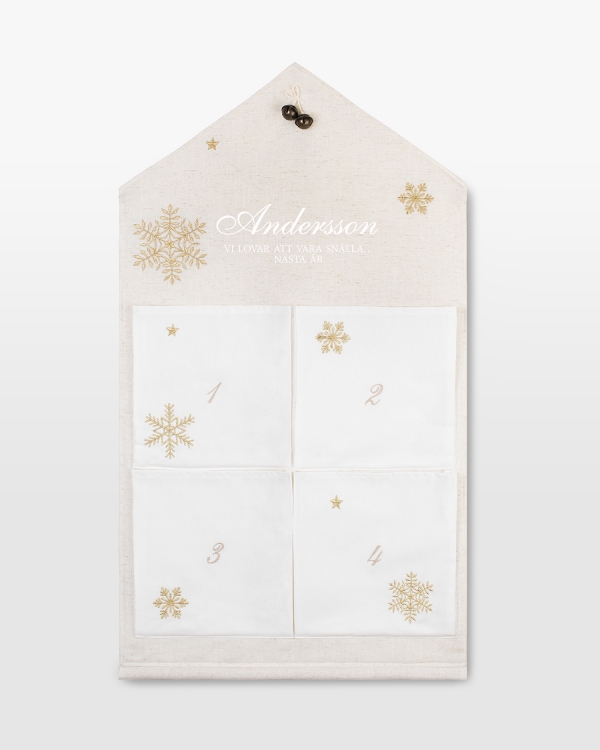 adventskalender för paket med personligt tryck