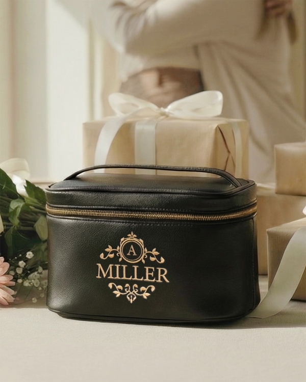 Makeup-taske med brodering