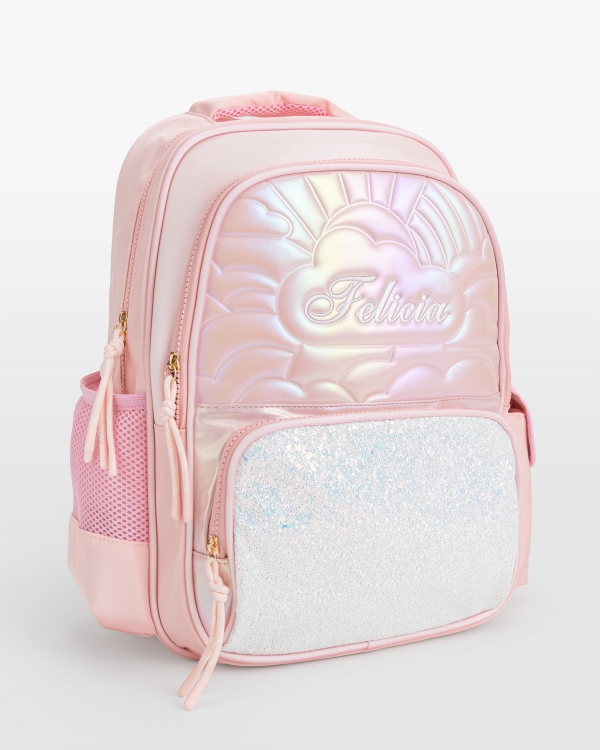 Rosa, glitter ryggsäck för barn