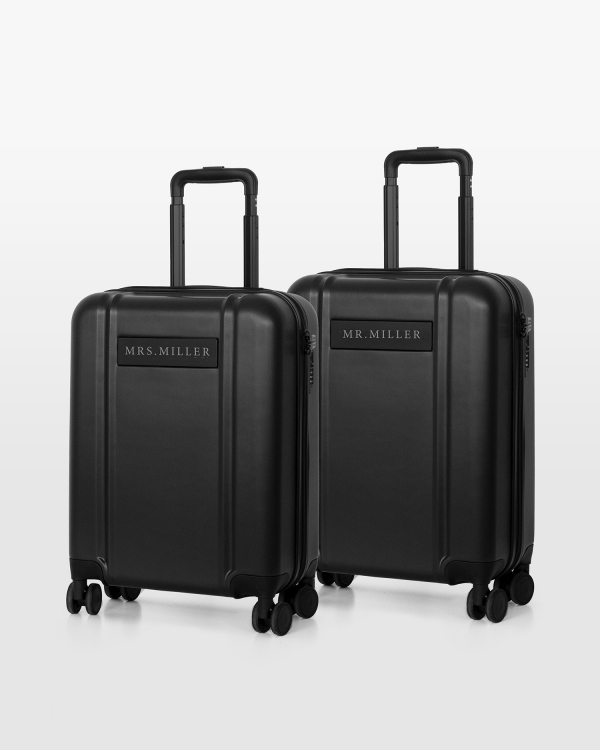 2-pack svarta kabinväskor till smekmånaden