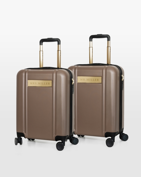 2-pack bruna kabinväskor till smekmånaden