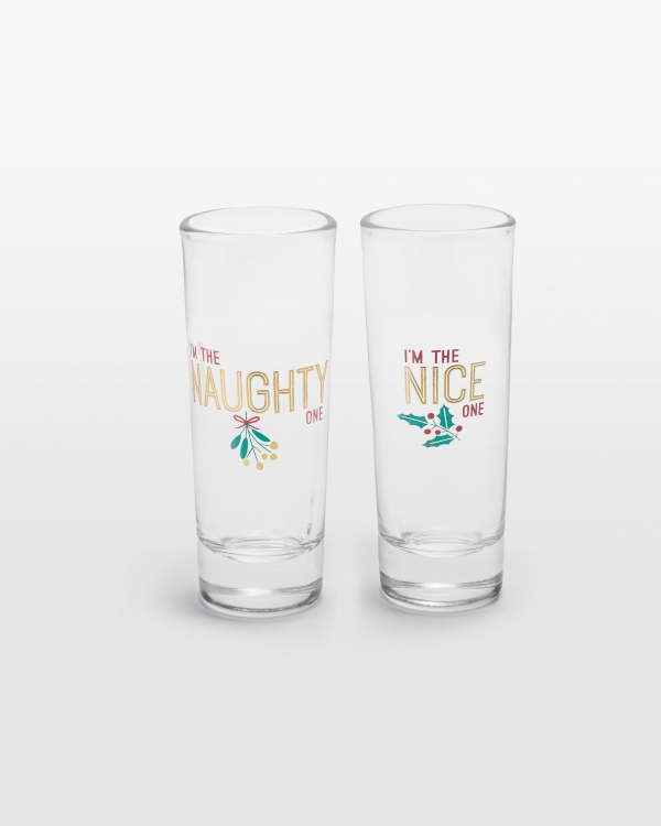 Snapsglas med fräcka motiv