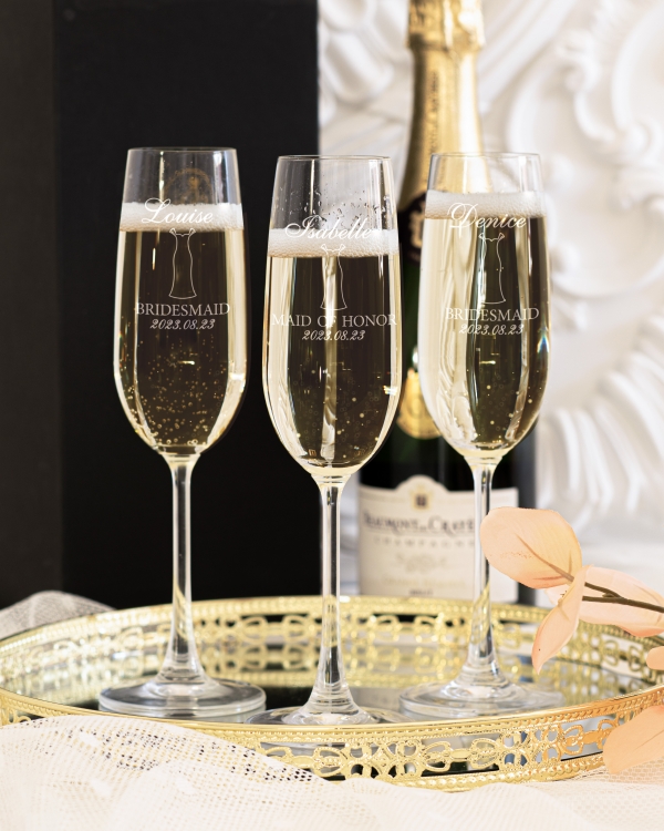 Champagneglas med namn - Bridesmaid