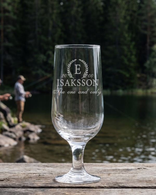 Ölglas med personlig gravyr