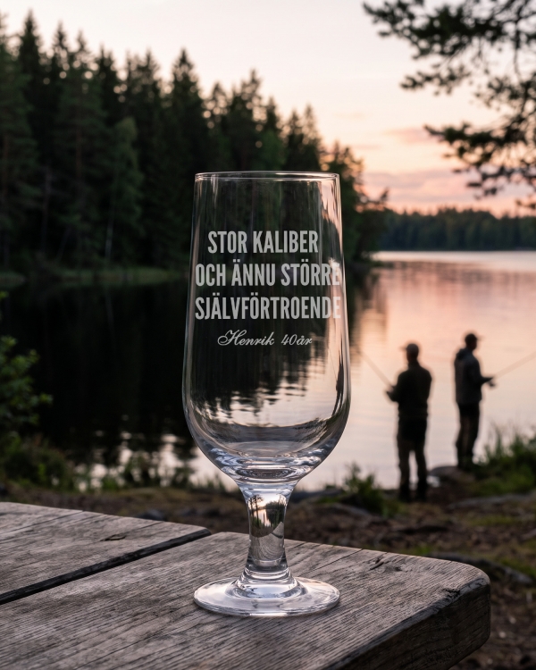 Ölglas med personlig gravyr
