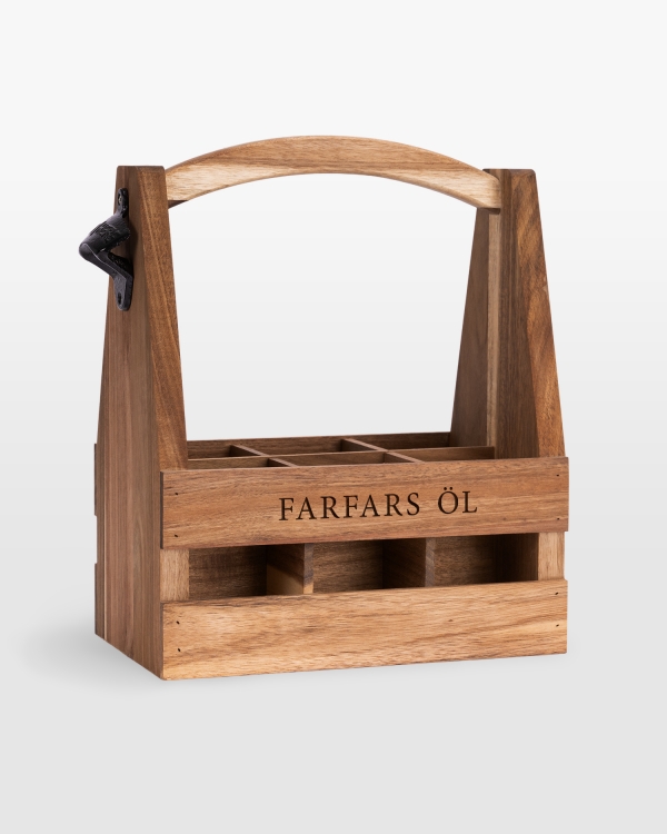 Ölkorg med gravyr till farfar