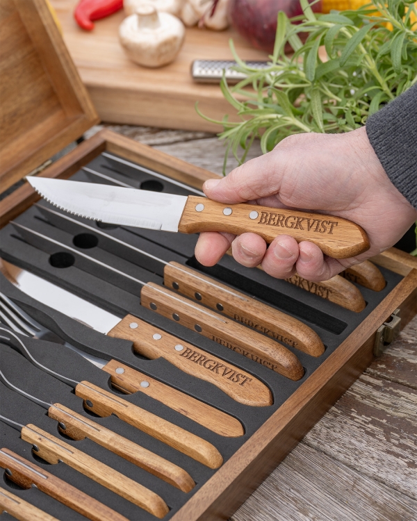 Ordentliga grillbestick med gravering