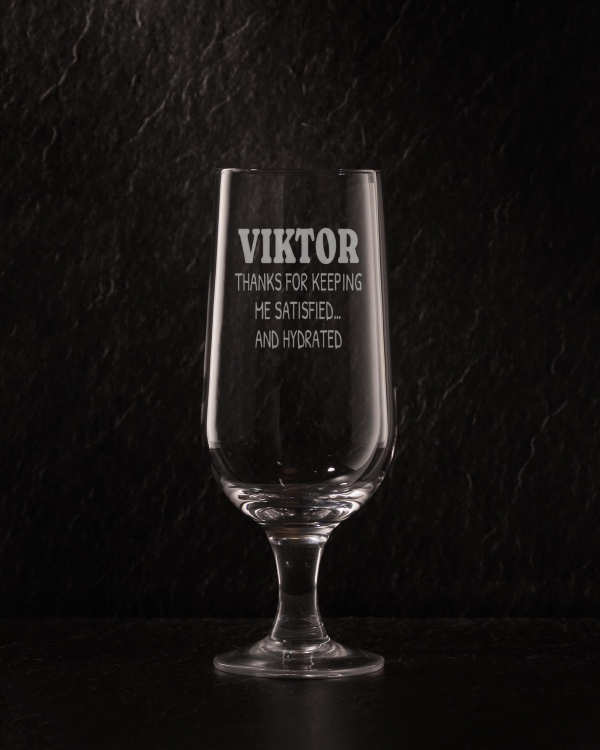 Personligt graverat ölglas