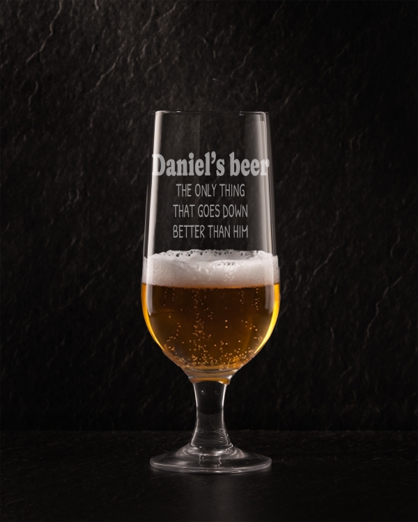 Personligt graverade ölglas