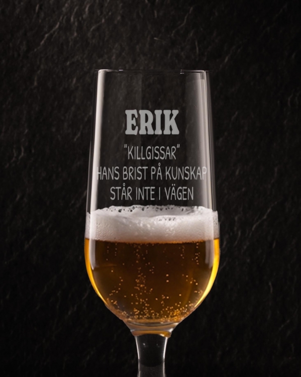 Personligt graverat ölglas
