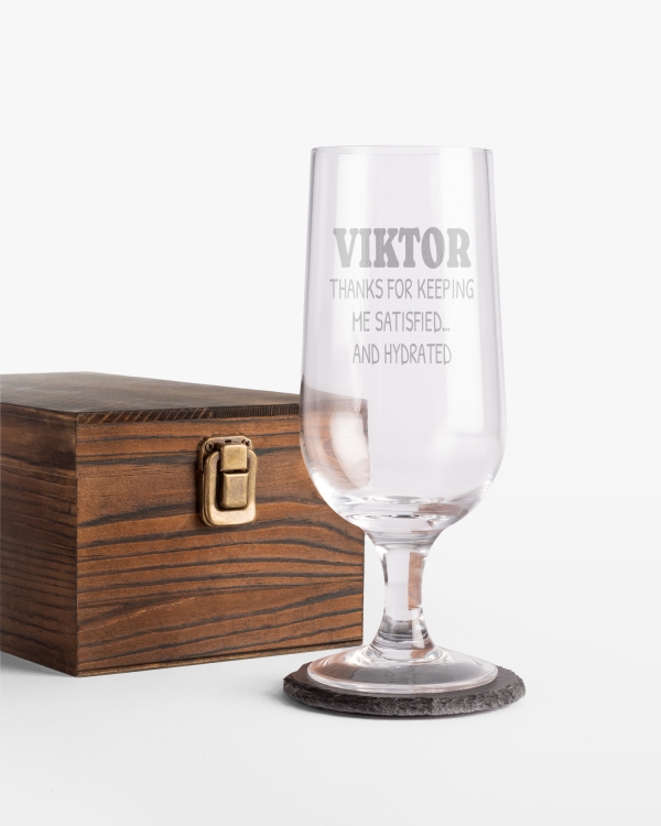 Personligt graverade ölglas